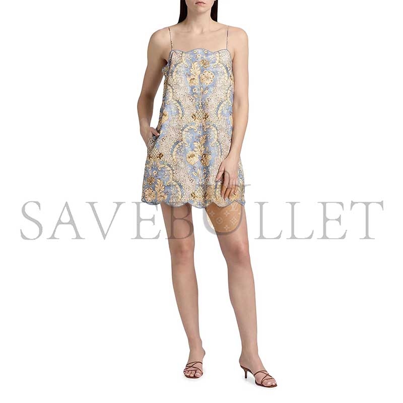 ZIMMERMANN DAYLIGHT SCALLOP MINI DRESS 